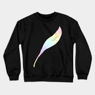 Pastel Rainbow Ombre Feather Crewneck Sweatshirt